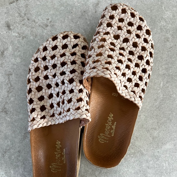 Woven Leather Slides - Picture 1 of 5